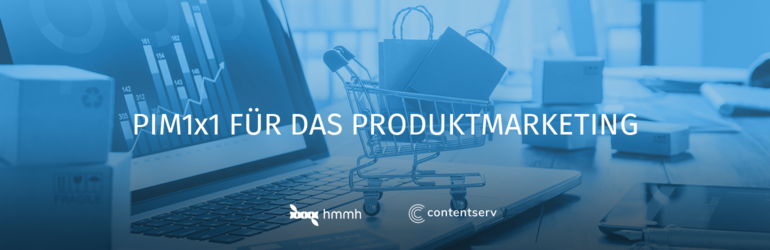 Teaserbild zur PIM-Masterclass von Contentserv, Logos von hmmh und Contentserv