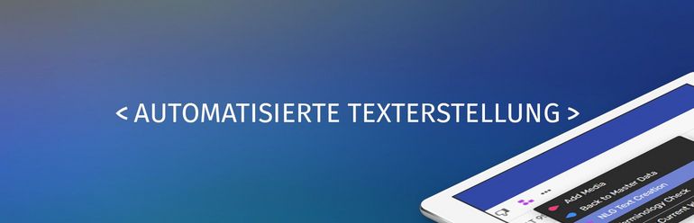Webinar | Best Practice: Automatisierte Texterstellung | 16. Juni Webinar | Best Practice: Automatisierte Texterstellung | 16. Juni